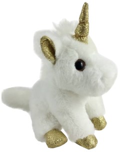 Мягкая игрушка Единорог белый с золотом M095 Chuzhou greenery