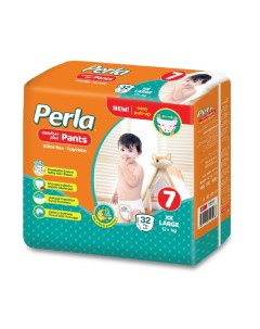 Детские подгузники трусики Perla Pants XX Large 17 кг 7 размер 32 шт 96000745 Perla baby