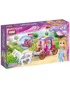 Детский развивающий конструктор Карета принцессы Алисы Royal Carriage Alice 9009 Gudi
