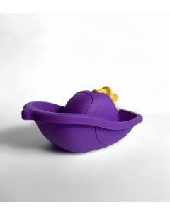 Игрушка для купания катерок из мягкого пластика с колесом фиолетовый Биплант