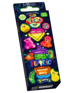 Набор теста для лепки FLUORIC 1 7 цветов Danko toys