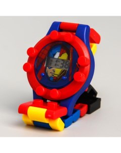 Часы наручные электронные Супергерои Мстители с ремешком конструктором Marvel