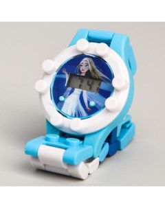 Часы наручные электронные Эльза Холодное сердце 2 с ремешком конструктором Disney