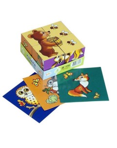 Кубики с картинками Baby Step Лесные животные Step puzzle