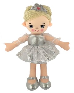 Кукла мягконабивная балерина 30 см серебристый M6002 Sandeer toys