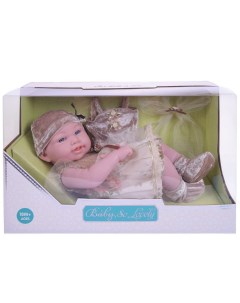 Пупс Baby So Lovely в платье с шапочкой и аксессуарами 38 см Junfa toys