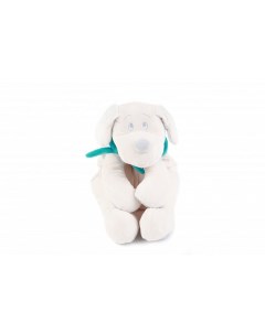 Мягкая игрушка Собака 45 см белый бирюзовый AT365210 Lapkin