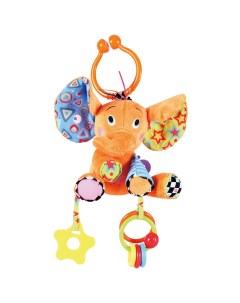 Игрушка подвеска на прищепке Слоненок путешественник Happy Biba toys