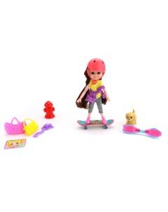 Кукла с аксессуарами Нина на прогулке скейт TY865424B Nd play