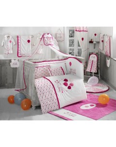 Комплект постельного белья Happy Birthday цвет розовый 4 предмета арт KIDB Kidboo