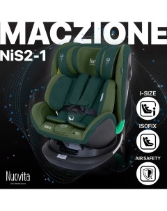 Автокресло Maczione NiS2 1 Isofix группа 0 1 2 3 до 36 кг Verde Зелёный Nuovita