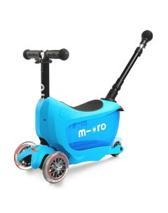 Самокат беговел детский трехколесный Mini2GO Deluxe Plus Blue Micro