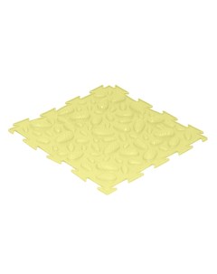Массажный развивающий коврик Шишки мягкие желтый пастельный 1 эл Ортодон