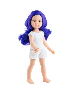 Кукла Мар с фиолетовыми волосами в пижаме 32 см 13218 Paola reina