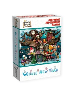 Пазл деревянный фигурный Winnie New Year 77 деталей 8407 Нескучные игры