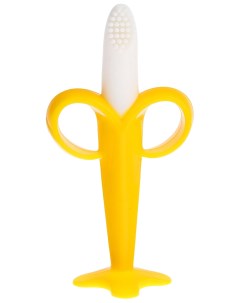Зубная щётка Банан на присоске с ограничителем от 3 мес жёлтый Крошка я