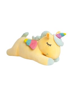 Мягкая игрушка Единорог Спящий жёлтый 30 см Sun toys