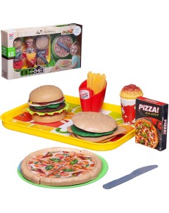 Набор продуктов Junfa Гурман Сытный обед с пиццей и бургерами в компании друзей WK 17345 Junfa toys