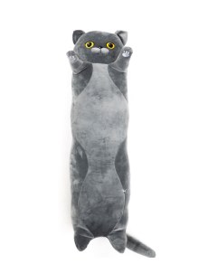 Мягкая игрушка Британский Кот батон серый 70 см Sun toys
