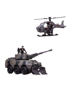 Набор военной техники Боевая сила танк вертолет 2 фигурки солдат Abtoys