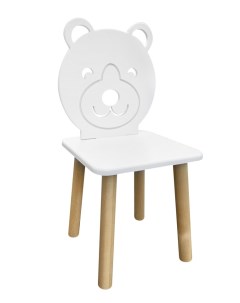 Детский стул Мишка белоснежный Animal Русэкомебель