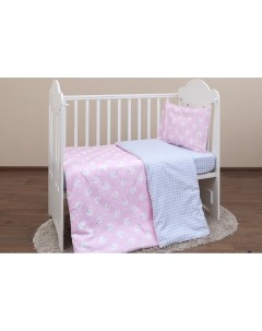 Комплект постельного белья Овечка pink для новорожденных Mirarossi