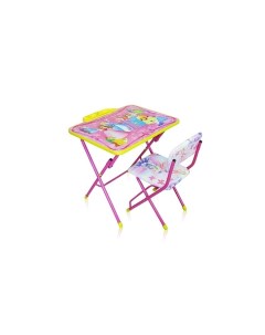 Комплект детской мебели Никки КУ1 17 Маленькая Принцесса стол стул мягкий Nika