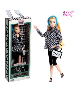 Кукла модель шарнирная Высокая мода бирюзовый стиль Happy valley