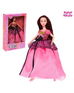 Кукла Нежные мечты в розовом платье пластиковая Happy valley
