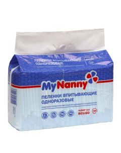 Пеленки впитывающие одноразовые My Nanny Эконом 60 60 30 шт Medmil