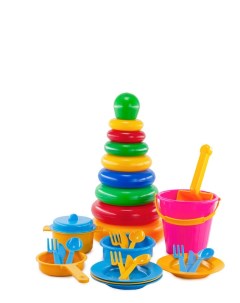 Набор игрушечной посуды развивающие игрушки для песочницы N00995 VP 2 4 6 Верес-про