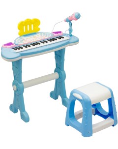 Детское пианино со стульчиком 2269 205 голубое Brightkid