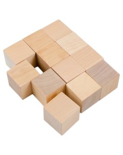 Кубики Неокрашенные 12 шт размер кубика 3 8 x 3 8 см Пелси