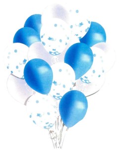 Букет из шаров Мечта романтика латекс с конфетти синий набор 18 шт Sima-land