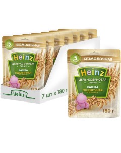 Каша безмолочная Пшеничная цельнозерновая с 5 мес 180 г 7 шт Heinz