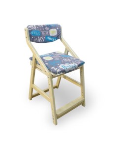 Детский растущий стул Робин WOOD с комплектом подушек Лак Салют 38 попугаев