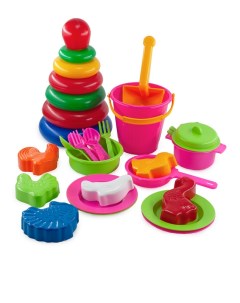 Набор игрушечной посуды развивающие игрушки для песочницы N01002 VP 1 7 4 5 Верес-про
