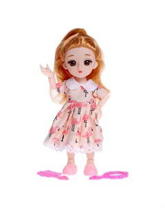 Кукла модная шарнирная Даша в платье с аксессуарами Кнр