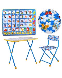 Комплект детской мебели Познайка стол стул Азбука Nika