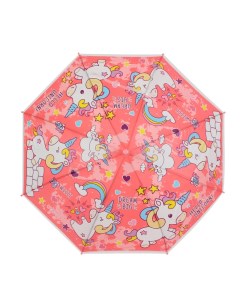 Зонт трость детский KLU003 розовый Little mania