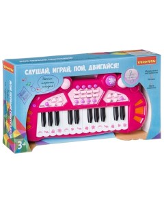 Инструмент музыкальный Синтезатор клавишный 24 клавиши световые эффекты Bondibon