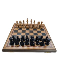 Шахматы дуб бук с премиальными утяжеленными фигурами на доске 45х45 см Lavochkashop