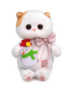 Мягкая игрушка Кошечка Ли Ли BABY с игрушкой Снеговик 20 см 349326 Budi basa