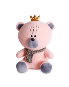 Мягкая игрушка Плюшевый медведь с короной Розовый 45 см Best toys