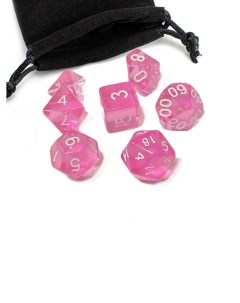 Кубики для ролевых игр прозрачный розовый 273410 Stuff-pro