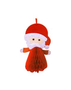 Елочная игрушка из фетра и бумаги гофре Дед Мороз Школа талантов