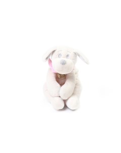 Мягкая игрушка Собака 30 см белый розовый Lapkin