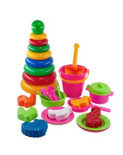 Набор игрушечной посуды развивающие игрушки для песочницы N01003 VP 1 7 4 6 Верес-про