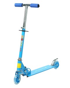 Самокат со светящимися колесами высота руля 63 68 см голубой S+s toys