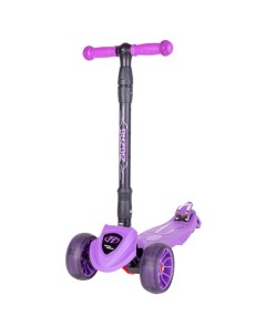 Детский самокат zig zag 2022 со светящимися колёсами фиолетовый 224399 Tech team